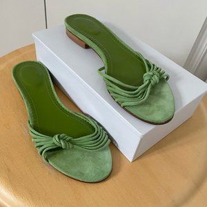 💜  2 for $40 !💜  J.Crew cute suede flat sandals - green